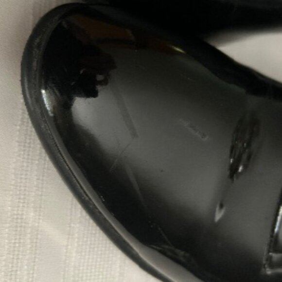 Men's Black Lace Up Patent Leather Dress Shoes Sz. 11M - Picture 5 of 8